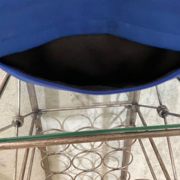 Vintage Elvis Presley Purse shoulder tote nylon? Blue Rhinestones embellished. - Picture 7 of 11